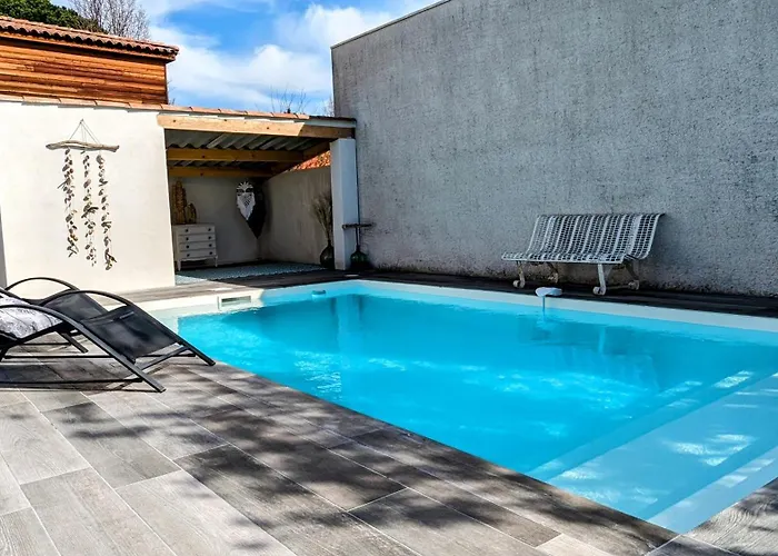 Jolie Avec Piscine A 15mn Des Plages * 모기오